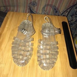 Clear jelly shoes
